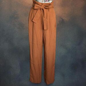 A New Day Women's High-Rise Tapered Trousers Size Small Brown 90s Boho Chic